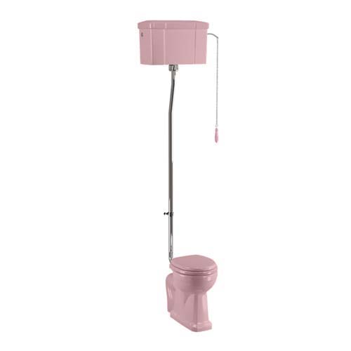 Burlington High Level Cistern Including Fittings - Confetti Pink