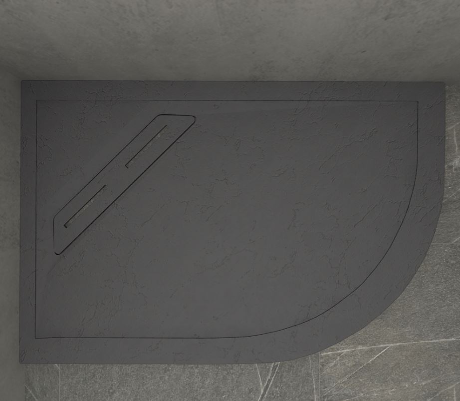 Kudos Offset Quadrant 1200 x 900mm Left Hand - Slate