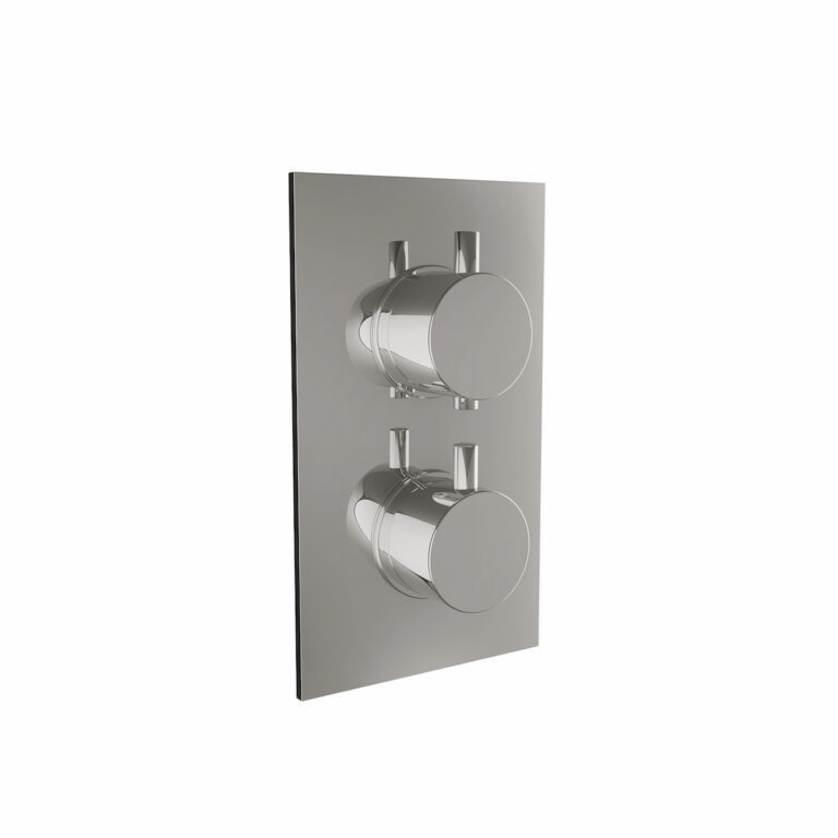 Bayou Twin Round Handle, 2 Outlet Concealed Valve with Diverter - Chrome 12