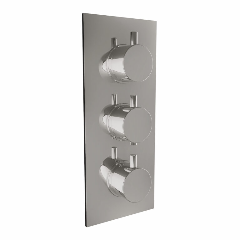Bayou Triple Oval Handle, 3 Outlet Concealed Valve With Diverter - Chrome