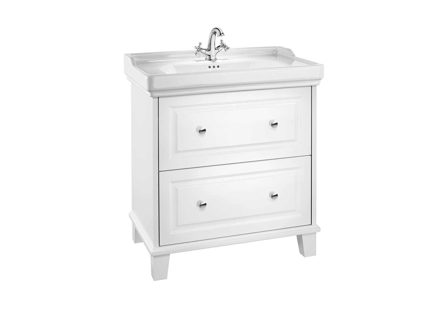 Roca Carmen Vanity Unit 800mm Excl Basin - Matt White 9