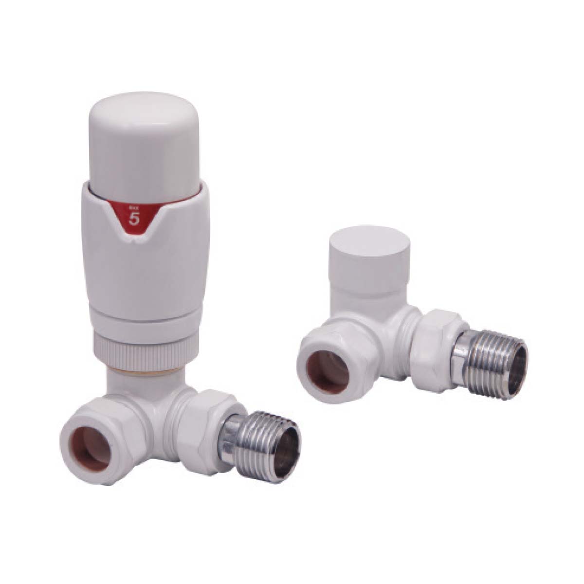 Bayou Designer Corner Valves - White