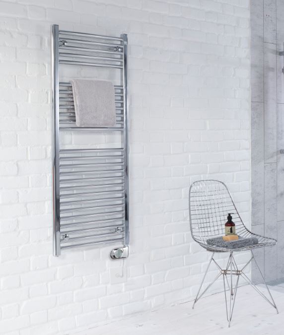 Bayou Elan Electric Straight with Thermostatic Controller Chrome Height 1200mm Width 600mm 400 Watts - Chrome