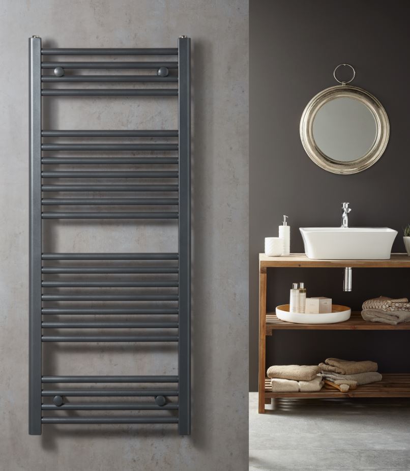 Bayou Elite Straight Anthracite Height 1200mm Width 400mm 402 Watts / 1372 Btu Depack 300 - Anthracite