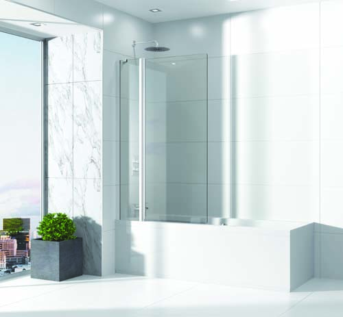 Sommer Extended Half Radius Bath Screen with Fixed Panel