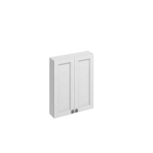 Burlington Double Door Wall Unit 60 x 75H x 15cm with Two Soft Close Doors & Two Adjustable Glass Shelf - Matt White 5