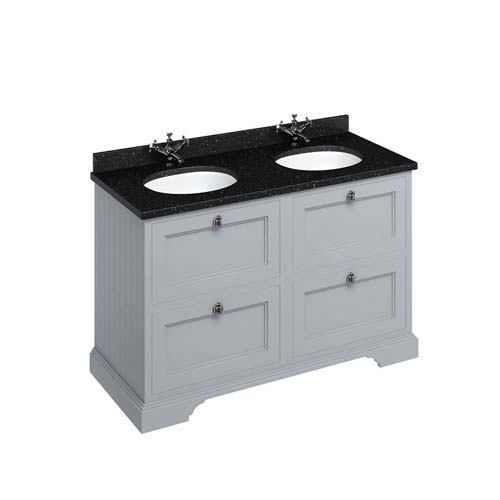 Burlington 130cm Vanity Unit with Four Drawers and Worktop