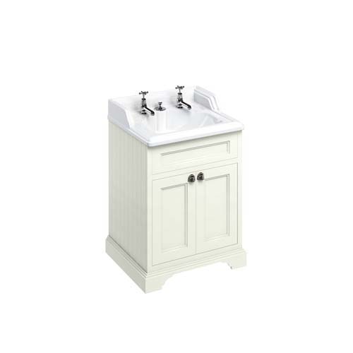 Burlington Vanity Unit 67 x 85H x 58cm with Two Soft Close Doors & Adjustable Glass Shelf - Sand 10