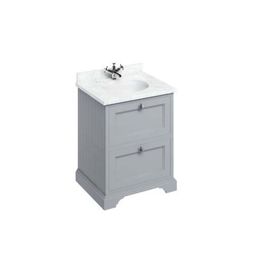 Burlington 65cm Vanity Unit with Two Drawers and Classic Basin