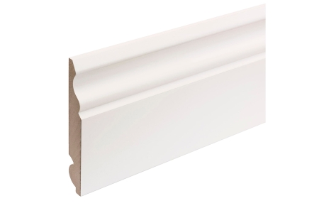 MDF Painted Truprofile Torus/Ogee Skirting 18 x 144mm x 4.4m - White