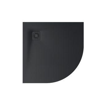 Roca Terran-N Quadrant Shower Tray (550 Radius) 900 x 900mm - Black