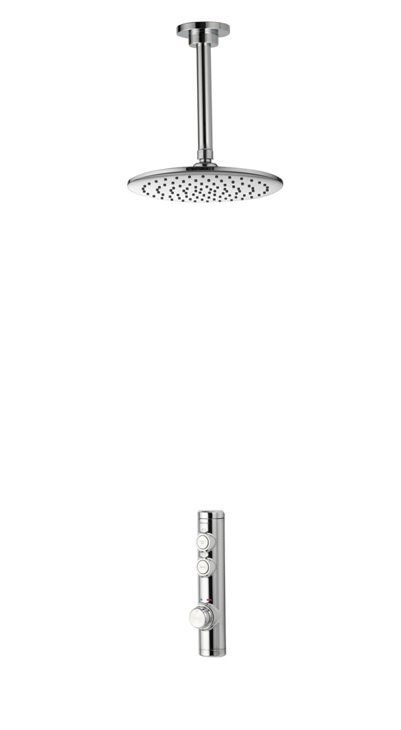 Aqualisa Isystem Smart Concealed Shower with Ceiling Drencher - Chrome