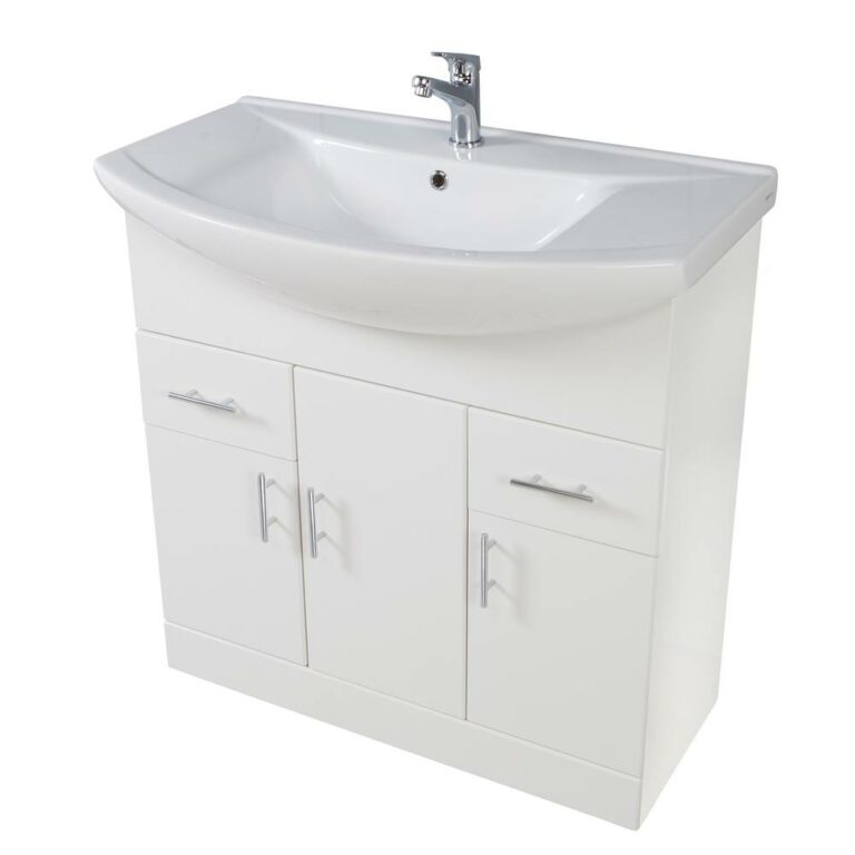 Bayou Lanza 850mm Basin Unit - White