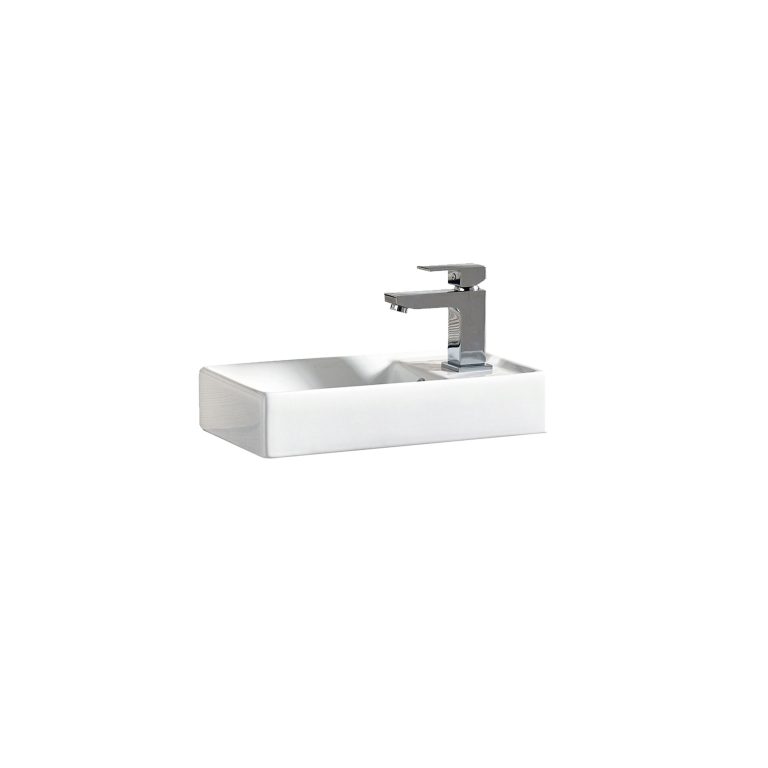 Bayou Lanza Cloakroom Basin - White