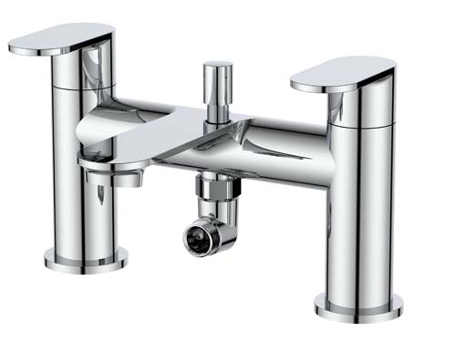 Bayou True Brassware Bath Shower Mixer with Hose & Handset - Chrome