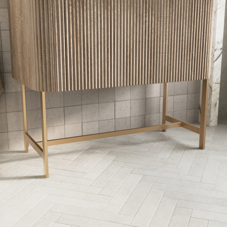 Bayou Linea Curve 900 Frame - Brushed Brass