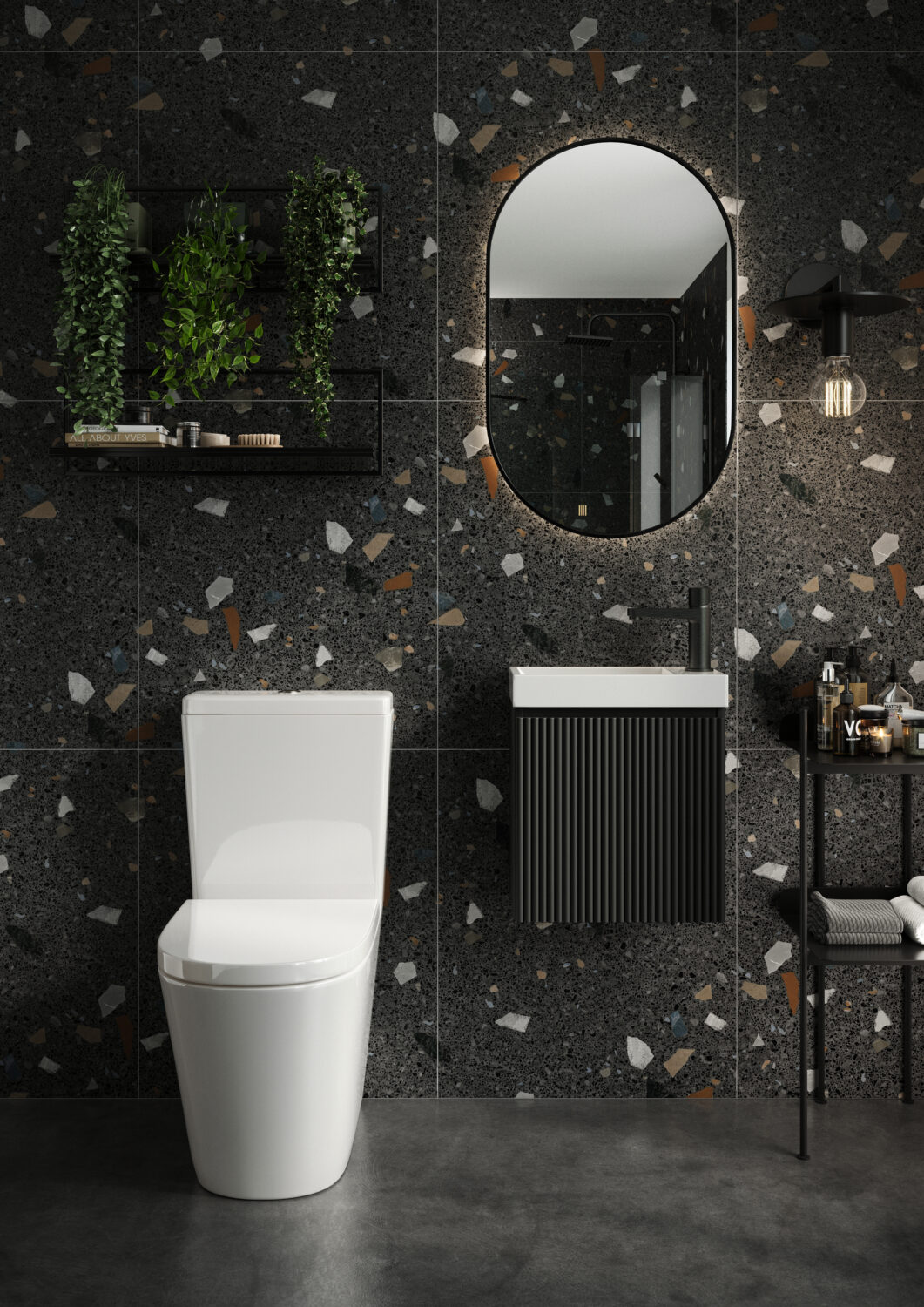 Bayou Linea Rimless Back to Wall Pan & Seat - White