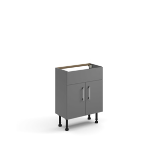 Bayou Ellis Novo Basin Unit 600 x 320 x 820mm Excl Basin - Dust Grey