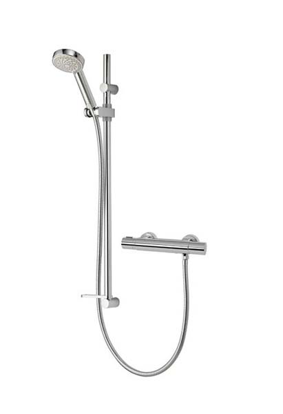 Aqualisa Midas 110 Thermostatic Bar Valve with Slide Rail Kit - Chrome