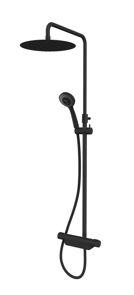 Aqualisa Midas 220 Shower Column Mixer - Matt Black