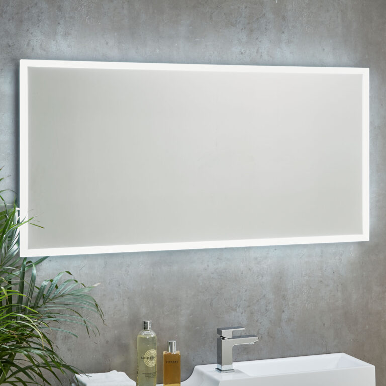 Bayou LED Bathroom Mirror Mosca with Demister Pad and Shaver Socket 1200 x 600mm