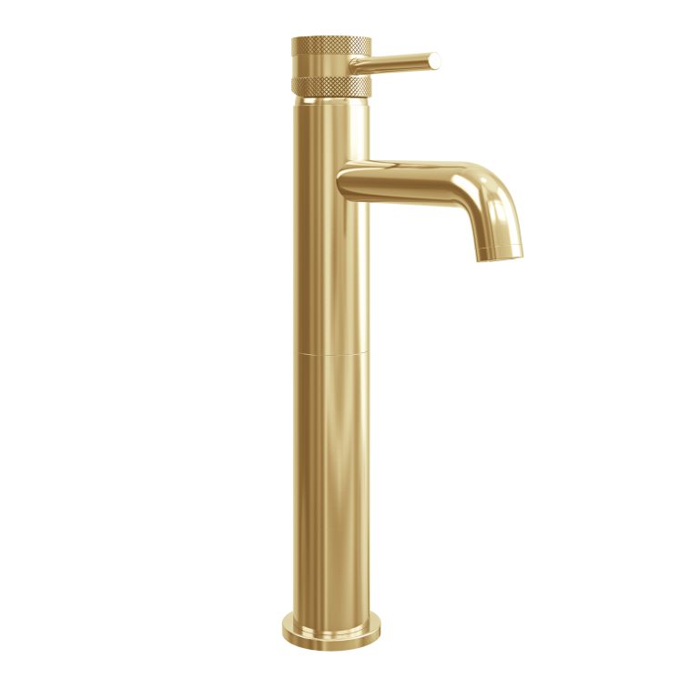 Bayou The Core Collection Core Tall Mono Basin Mixer Brushed Brass - Matt Black 3