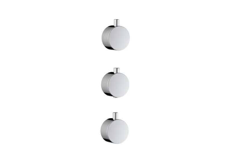 Bayou Concealed Plain Handle 3 Pack (1 Thermo 2 Flow) - Chrome