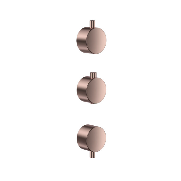 Bayou Concealed Plain Handle 3 Pack (1 Thermo 2 Flow) - Brushed Bronze