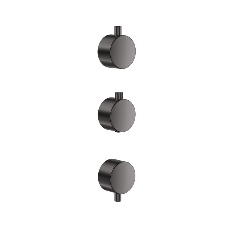 Bayou Concealed Plain Handle 3 Pack (1 Thermo 2 Flow) - Gunmetal