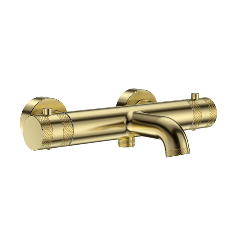 Bayou Wall Mounted Bath Shower Mixer - Brushed Brass