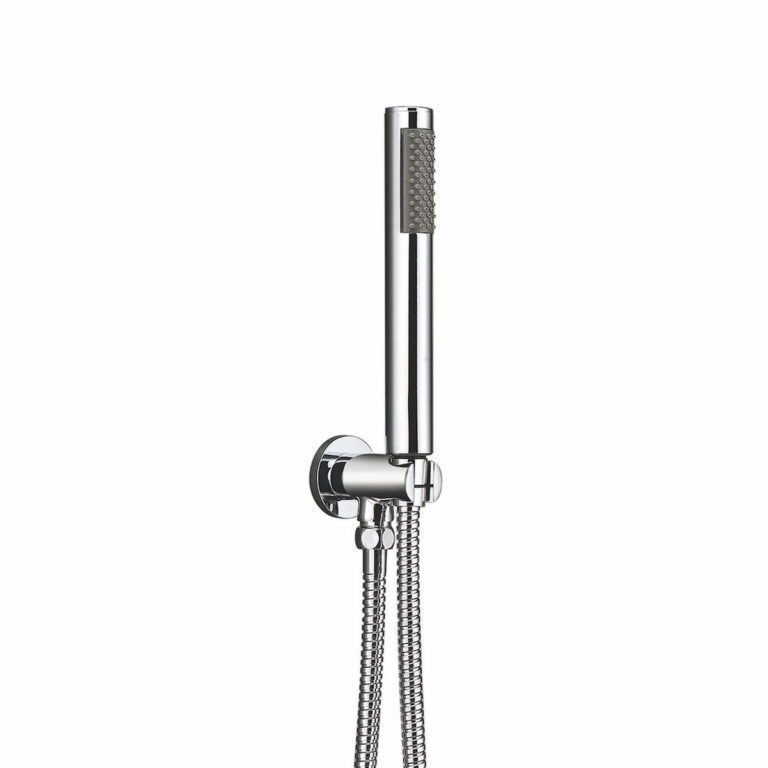 Bayou Round Shower Outlet, Hose & Head - Chrome