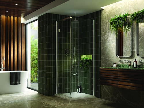 Kudos Pinnacle 8 Hinged Door For Corner 1400mm Left Hand - Chrome