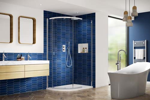 Kudos Pinnacle 8 Kudos P8 Offset Quadrant 900 x 800mm - Chrome