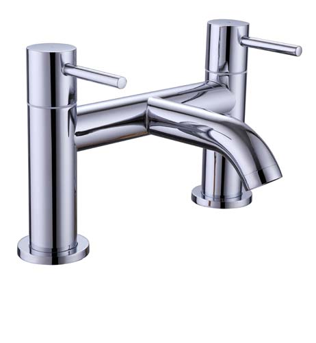 Bayou Pin Lux Deck Mounted Bath Filler - Chrome 12