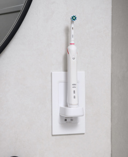 Bayou TBCharge In-Wall Electric Toothbrush Charger & Shaver Socket - White
