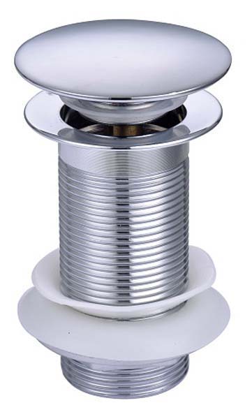 Bayou Sprung Plug Basin Waste Large Cover Unslotted - Chrome