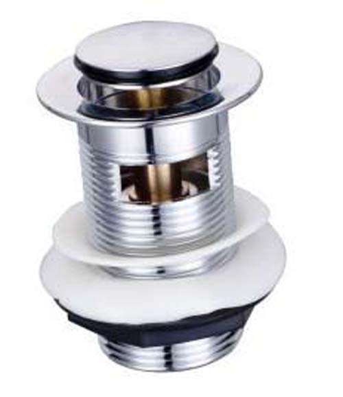 Bayou Sprung Plug Basin Waste - Small Cover Slotted Sprung Waste - Chrome