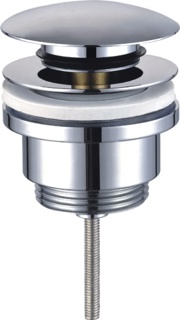 Bayou Universal Push Button Basin Waste - Chrome