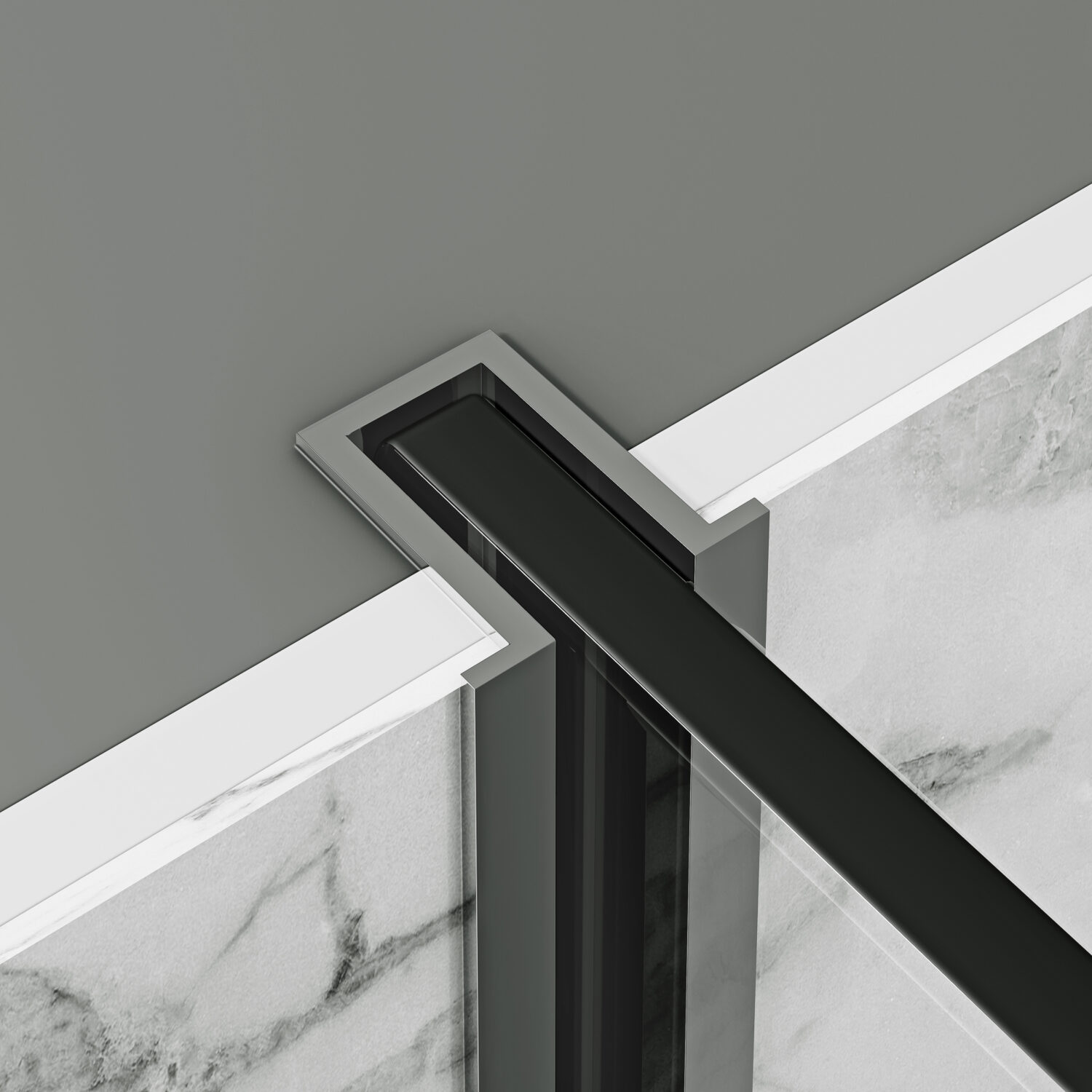 Bayou Minos Recessed Wall & Floor Profile - Brushed Brass