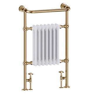 Burlington Radiators Trafalgar 60 x 95h x 24cm 558 watts - Gold/White