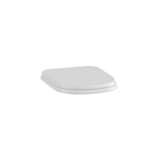 Riviera Soft Close Wc Seat - White with Chrome Hinges