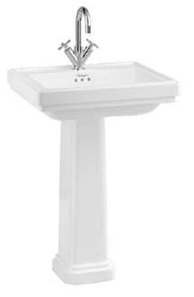 Riviera 58 x 47cm Square Basin No Tap Hole - White