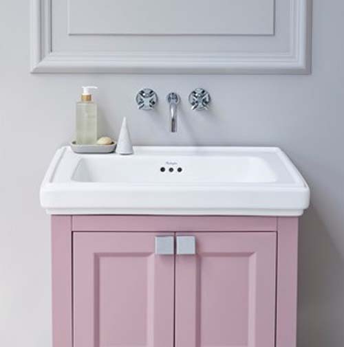 Riviera 65 x 47cm Square Basin No Tap Hole - White