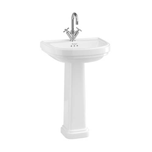 Riviera 58 x 47cm D Shape Basin One Tap Hole - White