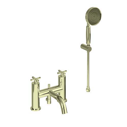 Riviera Brassware 3 Hole Deck Basin Mixer - Gold