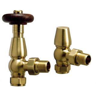 Redroom Angled Classic Thermostatic Valve - Brushed Brass