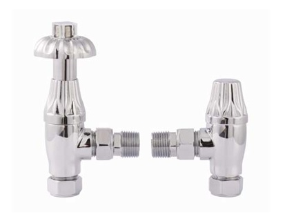 Redroom Traditional Radiator Valves - Chrome