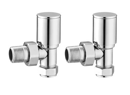 Bayou Angled Round Valve Pack - Chrome