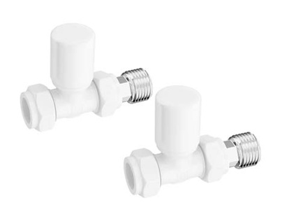 Bayou Straight Round Valve Pack - White