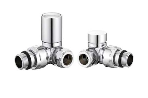 Redroom Corner Round Valve Pack - Chrome